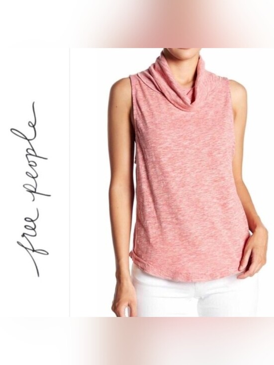 We The Free Tops - We The Free Flowy Heathered Rose Sleeveless Cowl Neck Tank XS